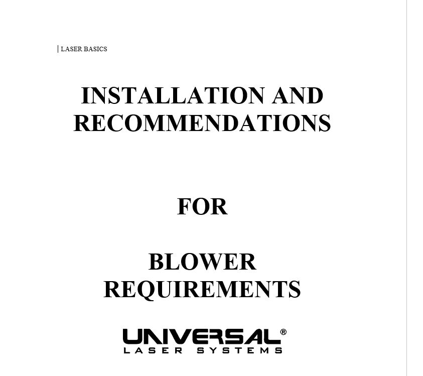 Blower Requirements