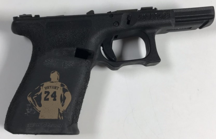 Polymer Handgun graphic engraving