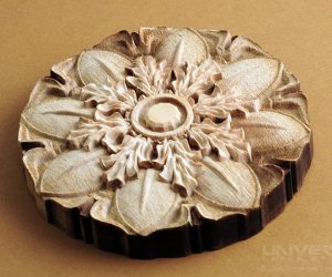 natural organic materials wood combined processes 3d flower with a 10.6 micron co2 laser