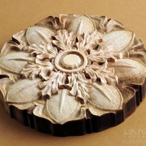 natural organic materials wood combined processes 3d flower with a 10.6 micron co2 laser