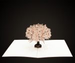 paper based materials card stock laser cutting 3 dimensional card with cherry blossom tree from lovepop with a 10.6 micron co2 laser